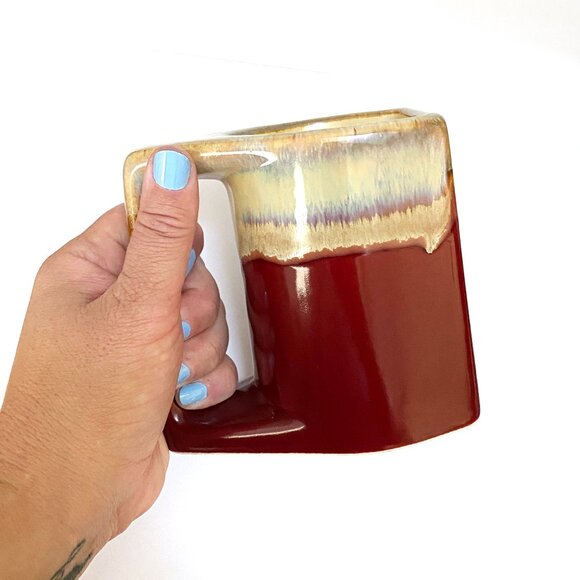 Rodolfo Padilla Art Pottery Drip Glaze Coffee Mugs: 1970s - Picture 4 of 8